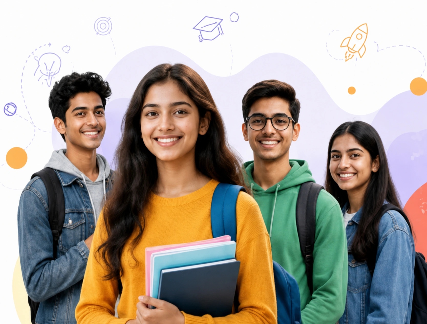Four students ready to begin their professional journey